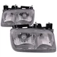 Headlights Set Fits 99-2000 Cadillac Escalade/92-2000 GMC GM2502217 GM2503217