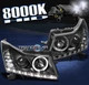 2011-2014 CHEVY CRUZE HALO DRL LED BLACK PROJECTOR HEADLIGHTS W/HID 8000K SIGNAL