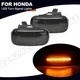 2X Amber LED Side Marker Light Smoked For Honda Civic CR-V Acura RSX Integra Fit