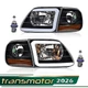 Fit For 97-04 F150 Expedition Clear LED Headlights & Corner Parking Lights Black