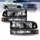 Set Left & Right Headlights For 98-04 CHEVY S10 BLAZER Factory Bumper Headlamp