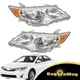 For Toyota Camry L/LE/XLE 2012-2013 2014 Headlights Halogen Headlamps Chrome Set