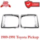 Headlight Door For 1989-1991 Toyota Pickup Front Left & Right Side Set 2pcs