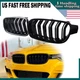 Gloss Black 2 Lines Front Kidney Grille For BMW 3 Series F30 328i 335i 2012-2018