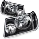 Fit For 2001-2011 Ford Ranger Pair Black Housing Clear Lens Headlights Assembly