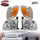 Headlights & Corner Lights Left & Right Side Set 4 For 2000-2004 Toyota Tundra