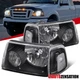 Fit 2001-2011 Ford Ranger Black Headlights+Corner Signal Lamps Left+Right 01-11