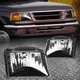 FOR 93-97 FORD RANGER PICKUP TRUCK OE STYLE BLACK HOUSING CLEAR LENS HEADLIGHTS
