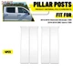 For 2014-2018 Chevy Silverado GMC Sierra 8x Window Chrome Pillar Post Cover Trim