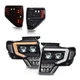 Dual LED Projector Headlights + Tail Lights Fit For 2009-2014 Ford F-150 Pickup