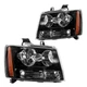 Headlight Assembly Set For 07-14 Chevy Tahoe Suburban 1500 Avalanche Halogen