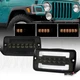 Smoke Fit 1997-2006 Jeep Wrangler LED Bumper Lights Sequential Turn Signal Lamps
