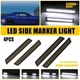 LED Fender Side Marker Lights Dynamic Turn Signal For 15-22 Dodge Challenger EAW
