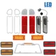 69-70 Chevy & GMC Truck LED Red Tail Marker Park License Amber Light Lenses Set