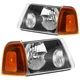 Headlight Assembly Set For Ford Ranger 2.3L 4.0L 2001-2011 Black Housing Halogen