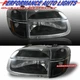 Set of Euro Clear Black Headlights w/ Corner Lights for 1995-2001 Ford Explorer