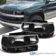 Fits 1999-2002 Chevy Silverado 00-06 Tahoe Suburban Black Headlights Bumper Lamp