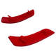 Red Rear Bumper Reflector Lens Covers Assy For 13-18 Lexus ES, 13-20 GS Pair