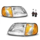 Headlights w/Corner lights For 1997-2003 Ford F150 Expedition w/bulbs Left+Right