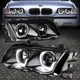 [DUAL 3D LED U-HALO] FOR 99-01 BMW E46 3-SERIES BLACK PROJECTOR HEADLIGHT LAMPS