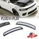 Clear Lens LED Front Side Marker Lights White Lamps For Dodge Charger 2015-2022