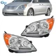 Headlights Chrome Housing Halogen Factory Style For Honda Odyssey 2005-2010 Pair