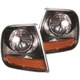 Black Clear Lens Corner Light Assembly fits 1997-2003 Ford Expedition