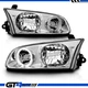 For 2000 2001 Toyota Camry 4-Door Sedan LED Halo Chrome Headlights HeadLamps Set