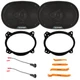 2x Blaupunkt BPS-E693 6x9" 70W Max 3-Way Car Speakers w/ Adapters + Harness