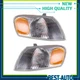 White LH+RH Front Corner Lights Turn Signal Lamps Fit For Toyota Corolla 98-00