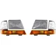 Headlight Set Compatible with 1998-2000 Ford Ranger w/Corner Lights