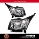 Headlight Assembly Fits 2011-14 2015 Chevy Cruze 4-Door Sedan Black Housing L+R