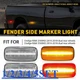 Amber & Red LED Dually Side Marker Lights For 2010-18 Dodge Ram 2500 3500 1-5SET