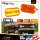 For 1966-1968 Ford Bronco Sequential Amber LED Parking Signal Lights Lenses 2PCS