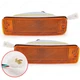 For Toyota Mighty-X Cab 1989 95 Amber Bumper Parking Signal Light 3 Wires