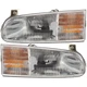 Driver and Passenger Side Headlights For Ford Windstar 1995-1997 Halogen w Bulbs
