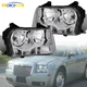 Box(2) Chrome Headlights Assembly Kits For 2005-10 Chrysler 300 Halogen Style