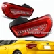 RED/CLEAR LENS DRL LED REAR BRAKE TAIL LIGHTS FIT 13-20 SCION FR-S SUBARU BRZ