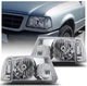For 2001-2011 Ford Ranger Chrome Housing Headlights Assembly Clear Corner Lamps