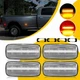 4x Amber Red LED Side Marker Lights For Dodge RAM 2500HD 3500HD 10-18 Clear Lens