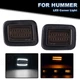 Smoke Switchback LED Front Bumper DRL Turn Signal Lights For 2003-2009 Hummer H2