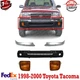 Front Textured Bumper Cover Chrome Trim & Signal Lamps LH+RH For 1998-00 Tacoma