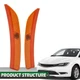 CAPA Side Marker Set For 2015-2017 Chrysler 200 Front Left and Right with Bulb