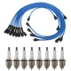 NGK Wire Set & Denso 8 Standard Spark Plugs Kit for Catalina Firebird LeMans V8