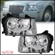 Pair(2) Chrome Headlights Assembly Kits For 05-10 Chrysler 300 Halogen Style New