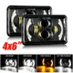 2PC 4x6" LED Headlights Hi-Lo DRL Sealed Beam for 1994-1997 Chevy S10 Blazer DOT