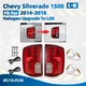 Halogen Upgrade To LED Tail Lights For 2014-2018 Chevy Silverado 1500 Red Pair