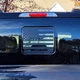 Black Back Center Sliding Window Glass USA Flag Sticker For Ford F150 F250 2015+
