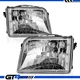 Chrome Headlights Headlamps Left Right Pair for 93-97 Ford Ranger Pickup Truck