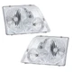 Driver and Passenger Side Headlights For Ford Explorer 2002-2005 Halogen w Bulbs